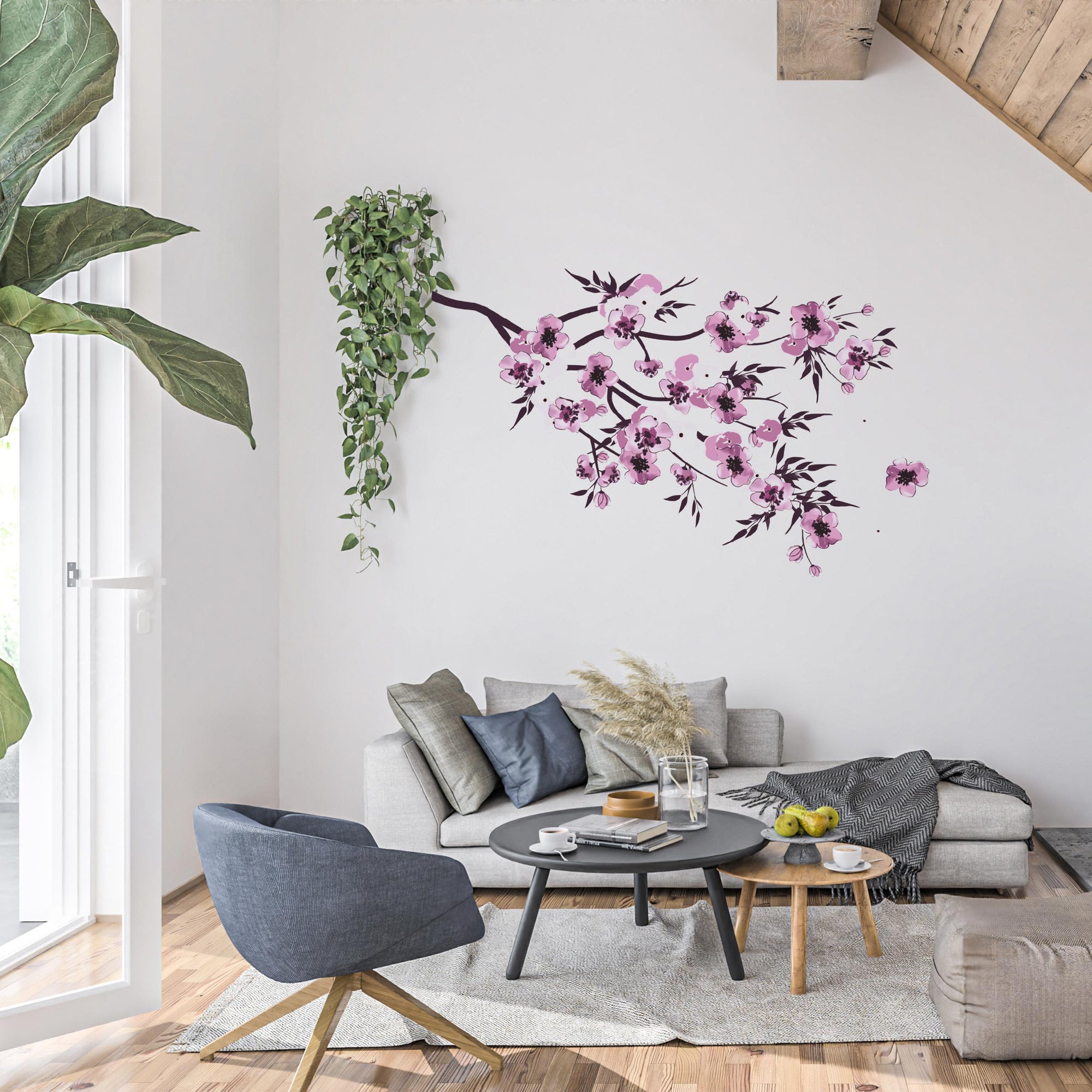 Stenske nalepke Fleurs - WS053