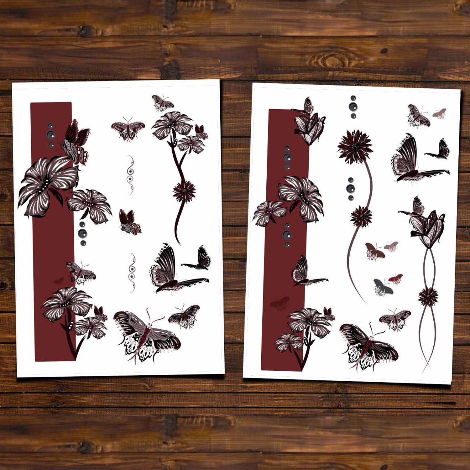 Stenske nalepke Metulji - WS039