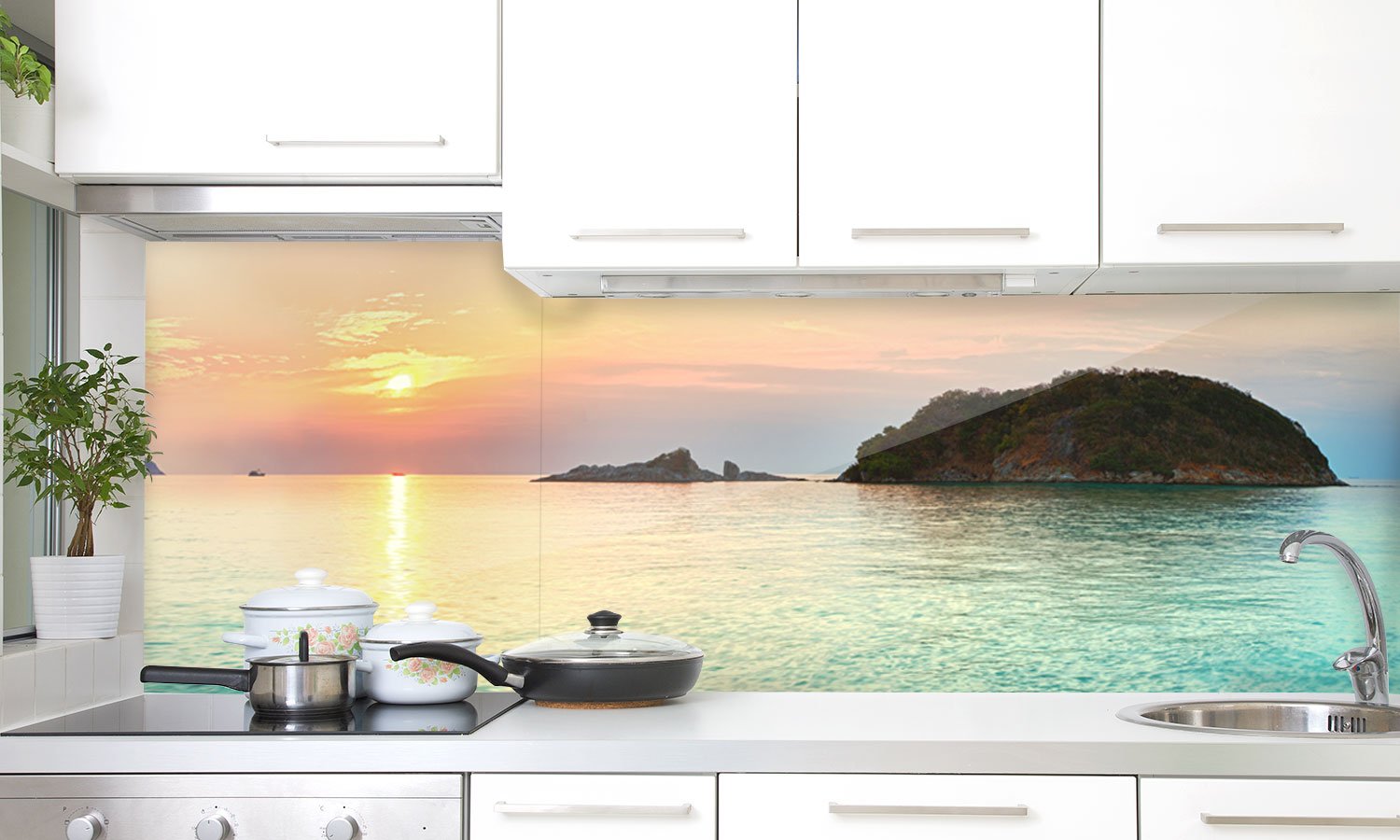 Kuhinjski paneli Abstract Smoke - Stekleni / PVC plošče / Pleksi steklo - s tiskom za kuhinjo, Stenske obloge PKU008 - Life-decor.si
