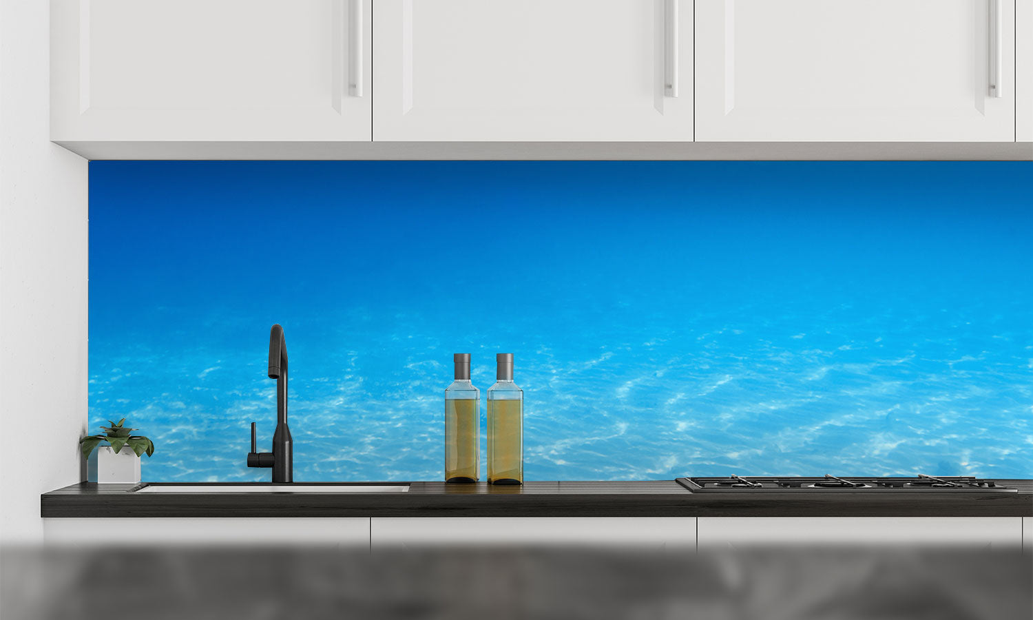 Kuhinjski paneli Underwater - Pleksi steklo - s tiskom za kuhinjo, Stenske obloge PKU0380