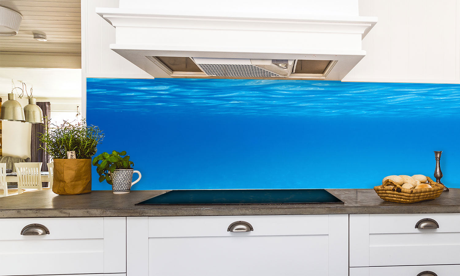 Kuhinjski paneli Underwater - Pleksi steklo - s tiskom za kuhinjo, Stenske obloge PKU0380