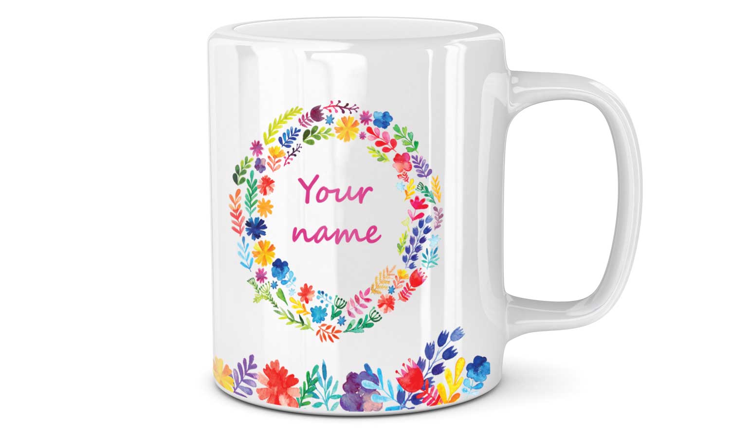 Šalica Floral custom name - SA096