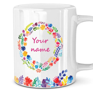 Šalica Floral custom name - SA096