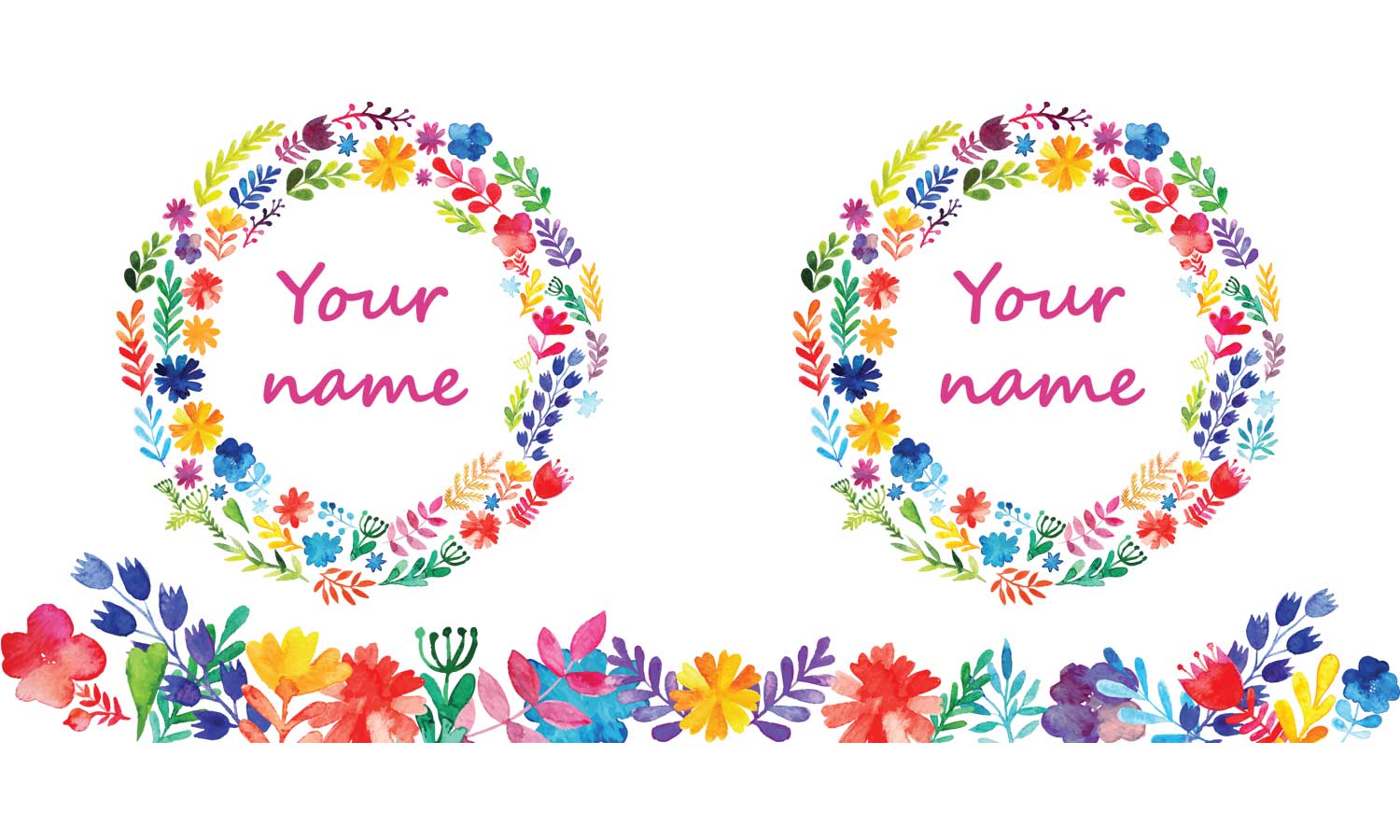 Šalica Floral custom name - SA096