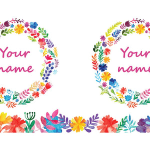 Šalica Floral custom name - SA096