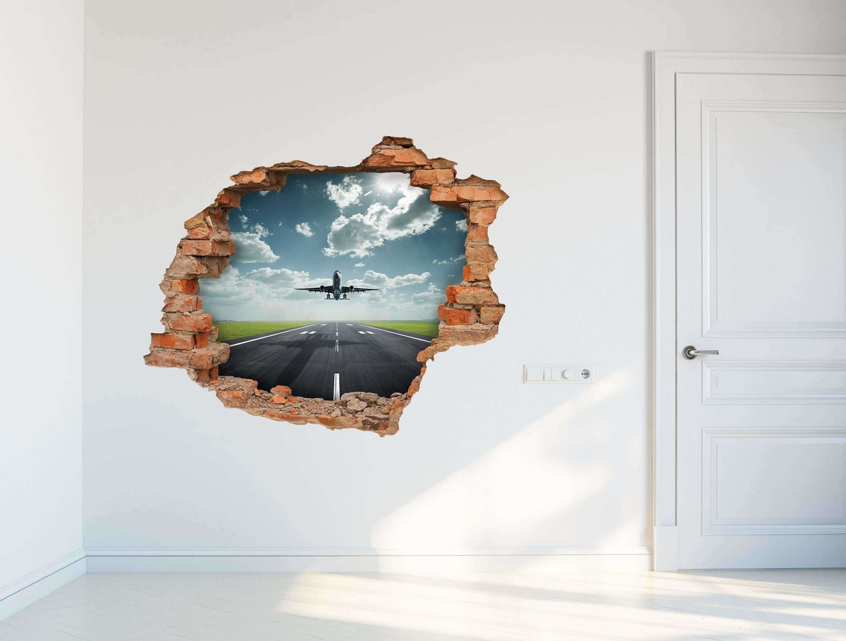 3D Art zidne naljepnice Airplane - 3D039