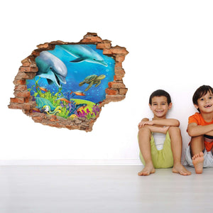 3D Art zidne naljepnice Dolphins - 3D035