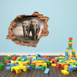 3D Art zidne naljepnice Elephants - 3D040