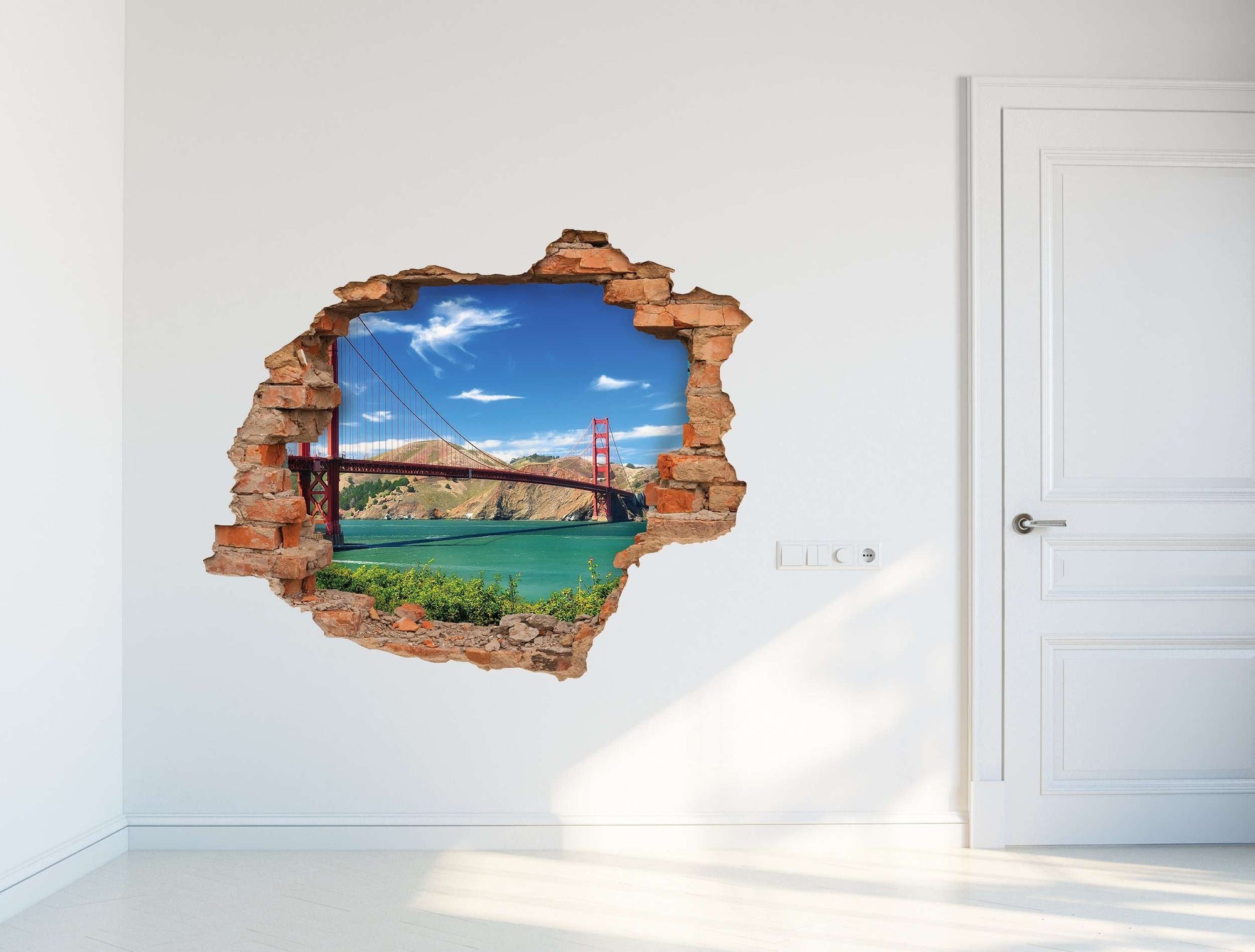 3D Art zidne naljepnice Golden gate bridge - 3D036