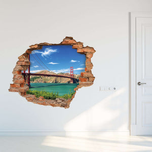 3D Art zidne naljepnice Golden gate bridge - 3D036