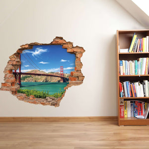 3D Art zidne naljepnice Golden gate bridge - 3D036