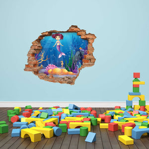 3D Art zidne naljepnice Mermaid - 3D055