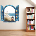 3D ART stenska nalepka, Pogled na plažo  - 3D090