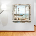 3D ART stenska nalepka, Pogled na plažo  - 3D103