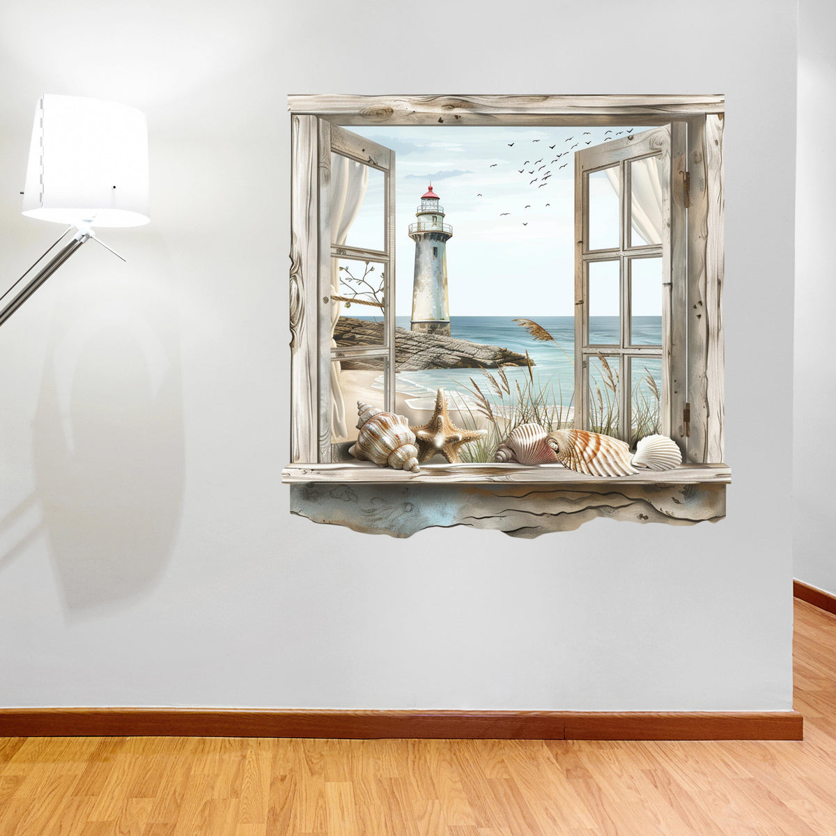3D ART stenska nalepka, Pogled na plažo  - 3D103