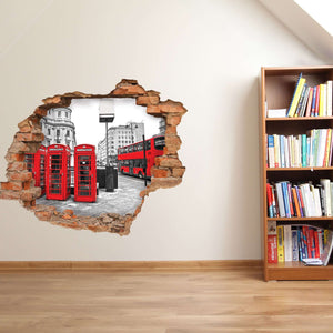 3D Art zidne naljepnice Red London - 3D031