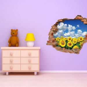 3D Art zidne naljepnice sunflower - 3D025