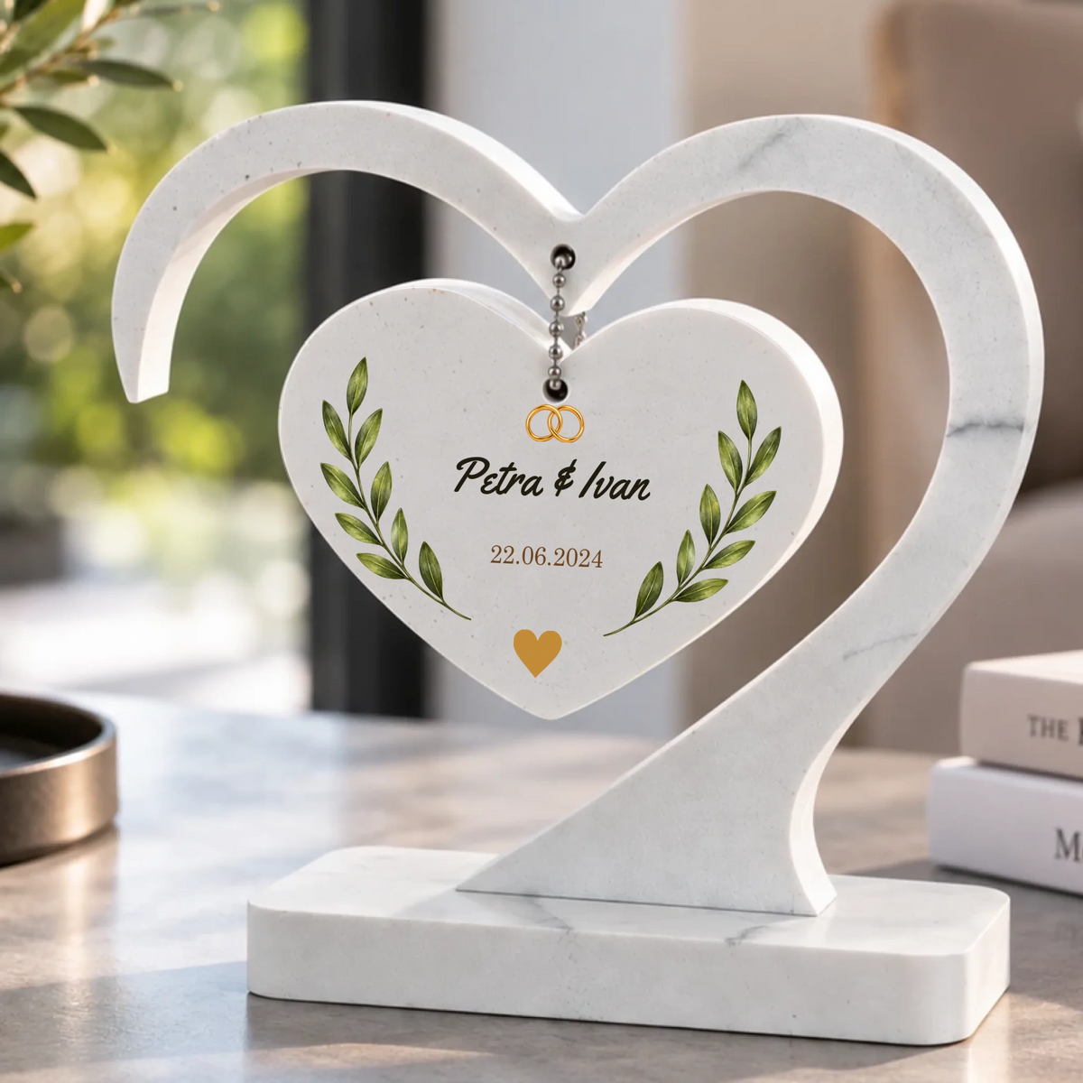 Personalizirano viseće srce – elegantna dekoracija za dom