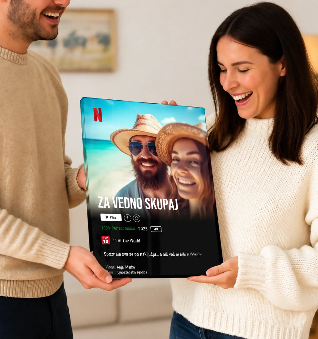 Najina zgodba kot film – Personalizirana slika v Netflix stilu