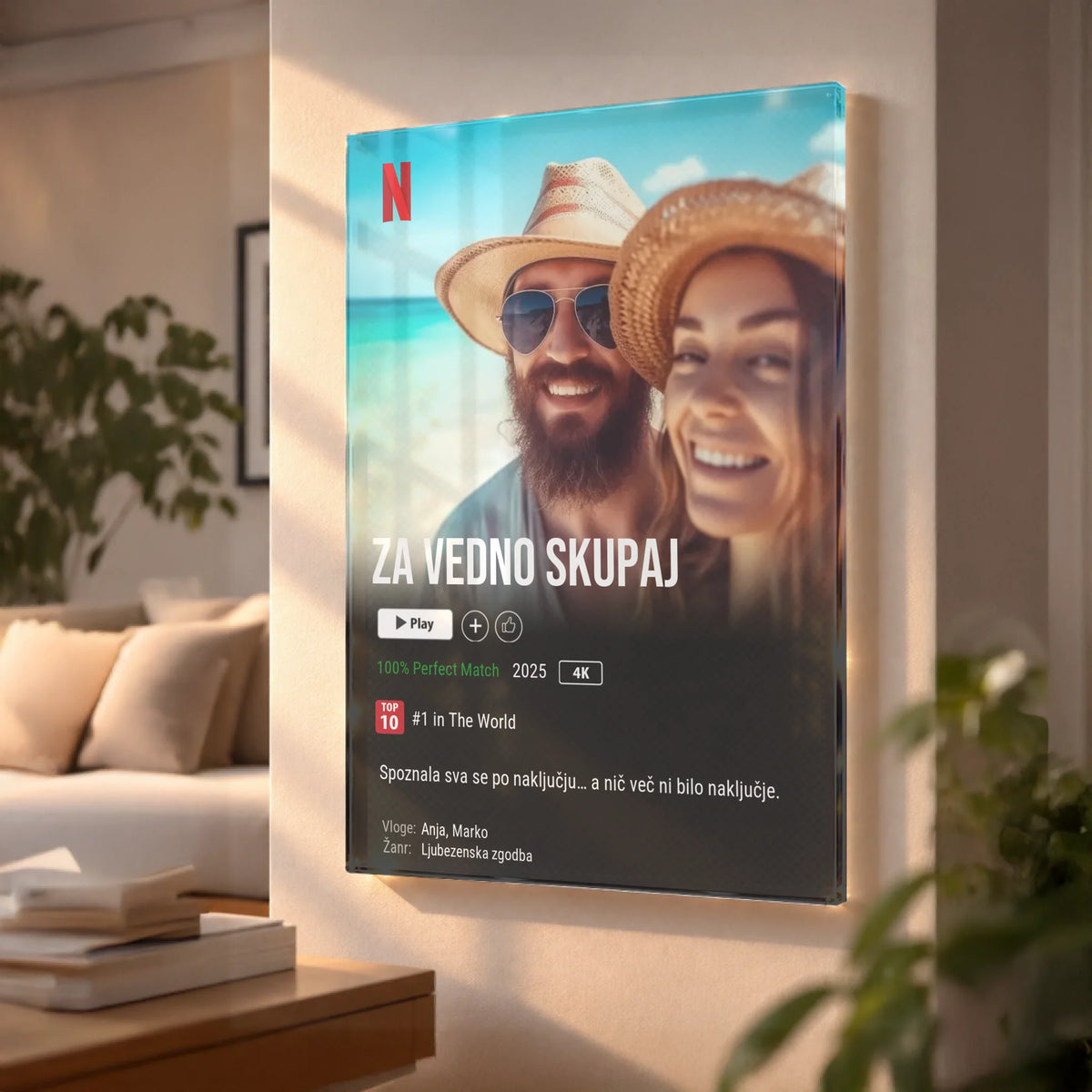 Najina zgodba kot film – Personalizirana slika v Netflix stilu