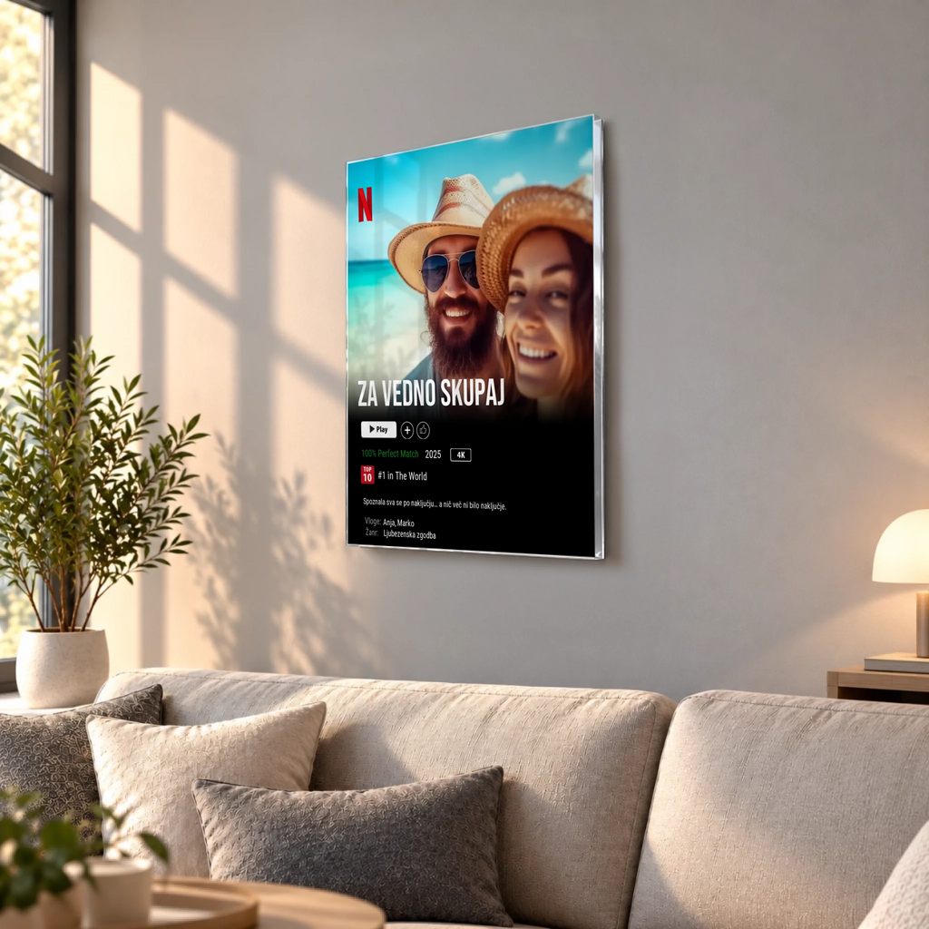 Najina zgodba kot film – Personalizirana slika v Netflix stilu