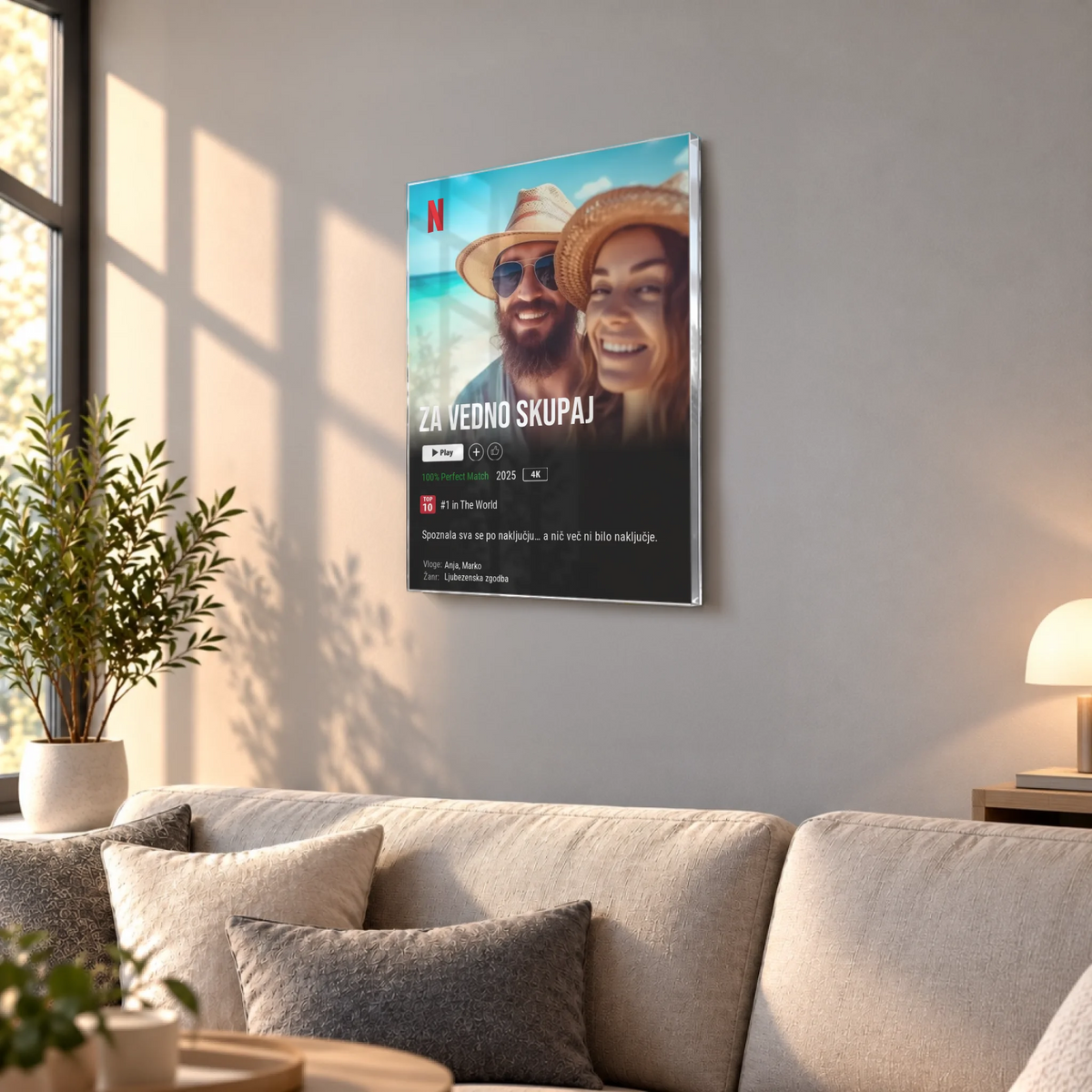 Najina zgodba kot film – Personalizirana slika v Netflix stilu