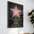 Star of Fame – Personalizirana slika na pleksi steklu z okvirjem