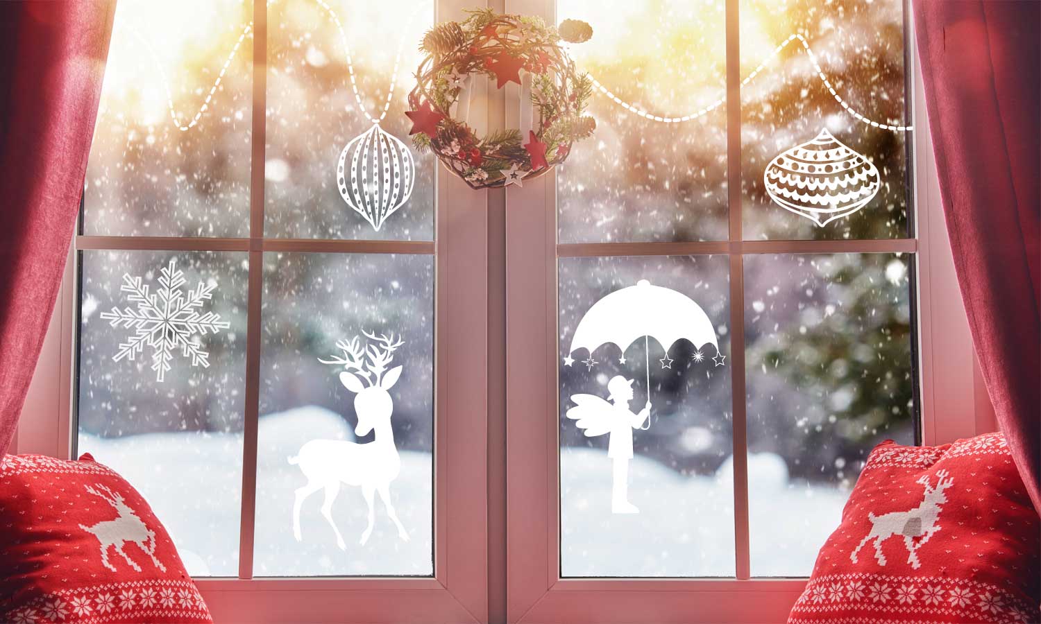 Božične nalepke za okna - Andeli - WLB009