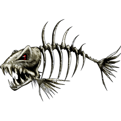 Bone Fish riba nalepke, samolepilne, 6 različne oblike - AUR053-Life-decor.si
