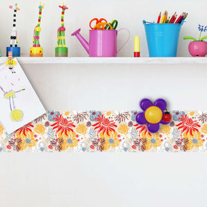 Bordure za zidove  colorized flowers bush BR022