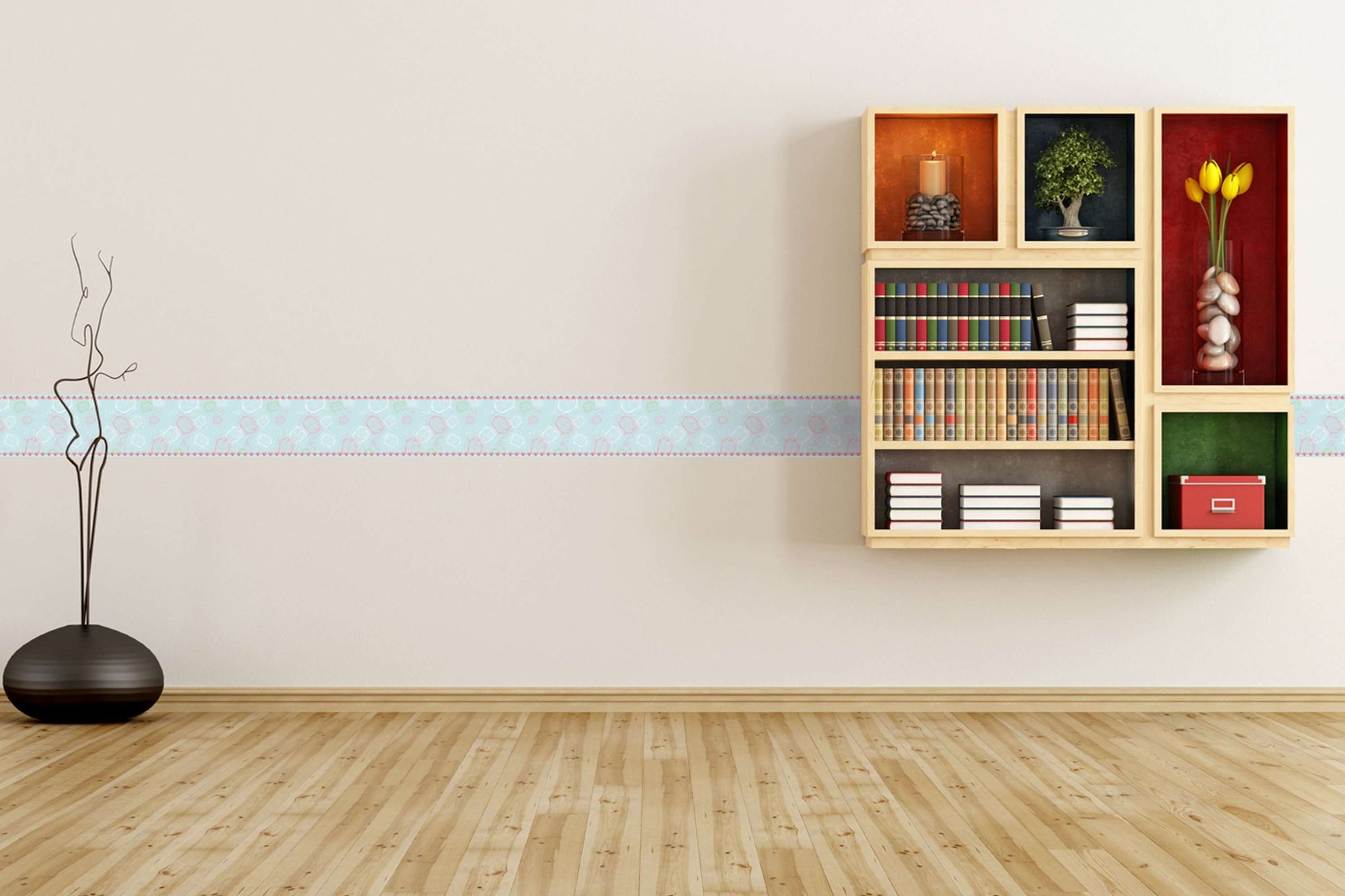 Bordure za zidove Light-blue BR026