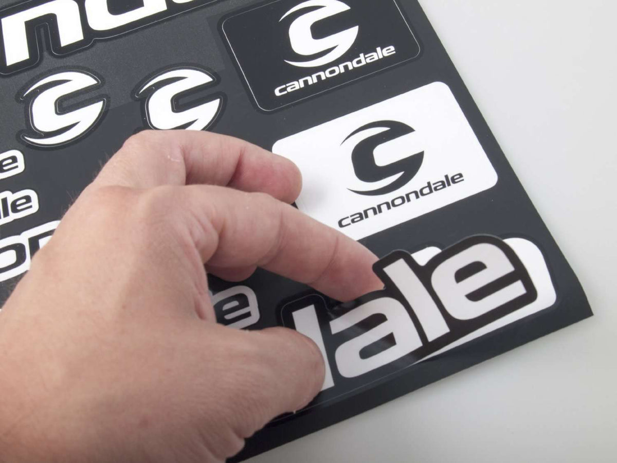 Cannondale samolepilne nalepke za kolesa - crno bijele - CC032B-Life-decor.si