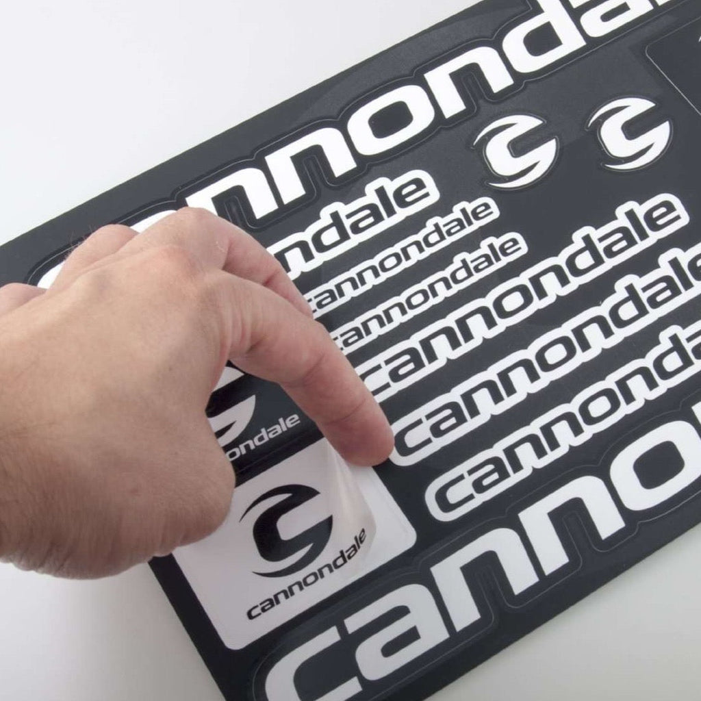 Cannondale samolepilne nalepke za kolesa - crno bijele - CC032B-Life-decor.si