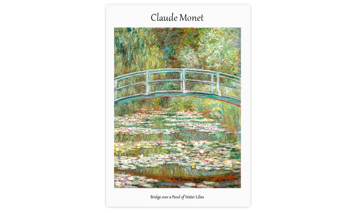 Bridge over a Pond of Water Lilies by Claude Monet, poster  PS130