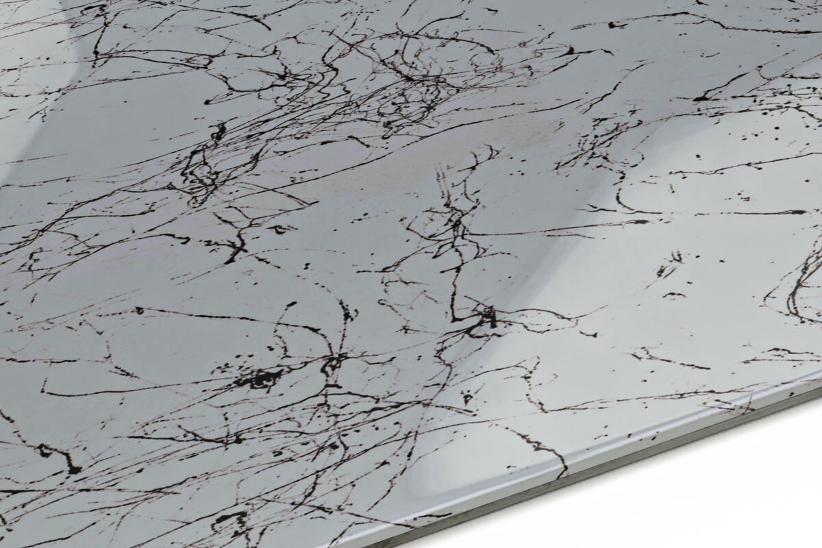 Epoxy pod Silver Grey & Marble Black - EP044