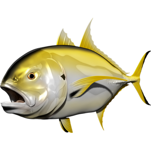 Crevalle Jack riba nalepke, samolepilne, 6 različne oblike - AUR061-Life-decor.si