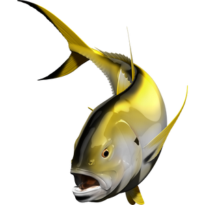 Crevalle Jack riba nalepke, samolepilne, 6 različne oblike - AUR061-Life-decor.si