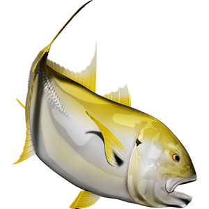 Crevalle Jack riba nalepke, samolepilne, 6 različne oblike - AUR061-Life-decor.si