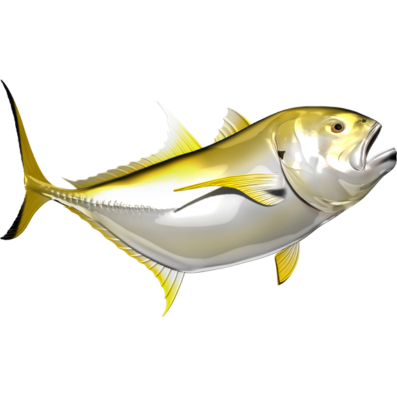 Crevalle Jack riba nalepke, samolepilne, 6 različne oblike - AUR061-Life-decor.si