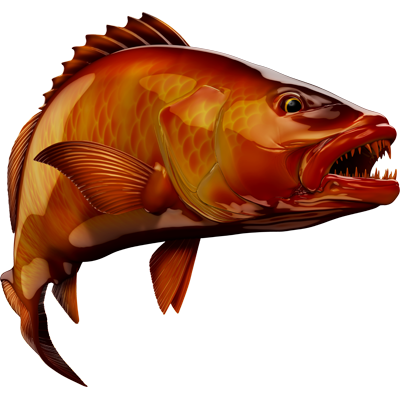 Cubera Snapper riba nalepke, samolepilne, 6 različne oblike - AUR062-Life-decor.si