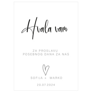 Elegantne Vodootporne Etikete za Vjenčanje Hvala Vam - EF197-Life-decor.si