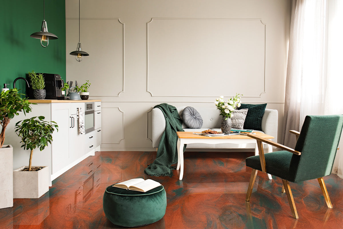 Epoxy pod Bronze Red & Dark Green - EP008