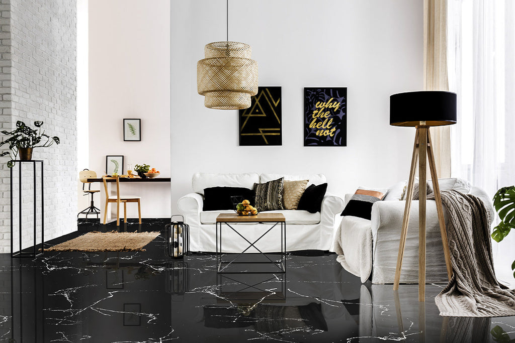 Epoxy pod Jet Black & Marble White - EP037