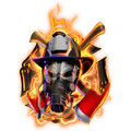 Firefighter Skull nalepka. AUR046-Life-decor.si