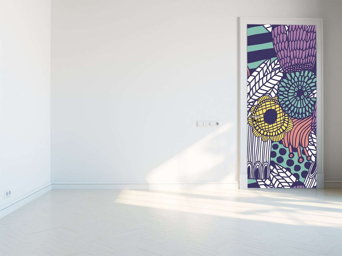 Folija za vrata abstract art vii – prikaz izdelka