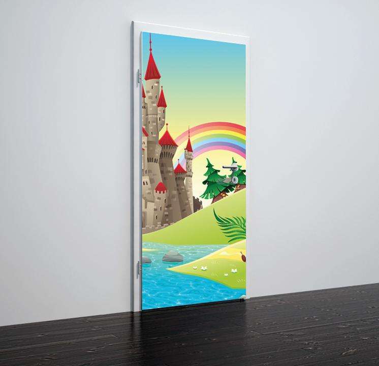 Folija za vrata Cartoon castle - TA029-Life-decor.si