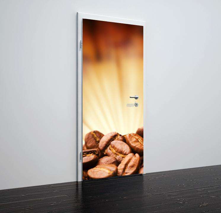 Folija za vrata z motivom coffee beans