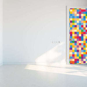 Folija za vrata Colorful squares - TA091-Life-decor.si