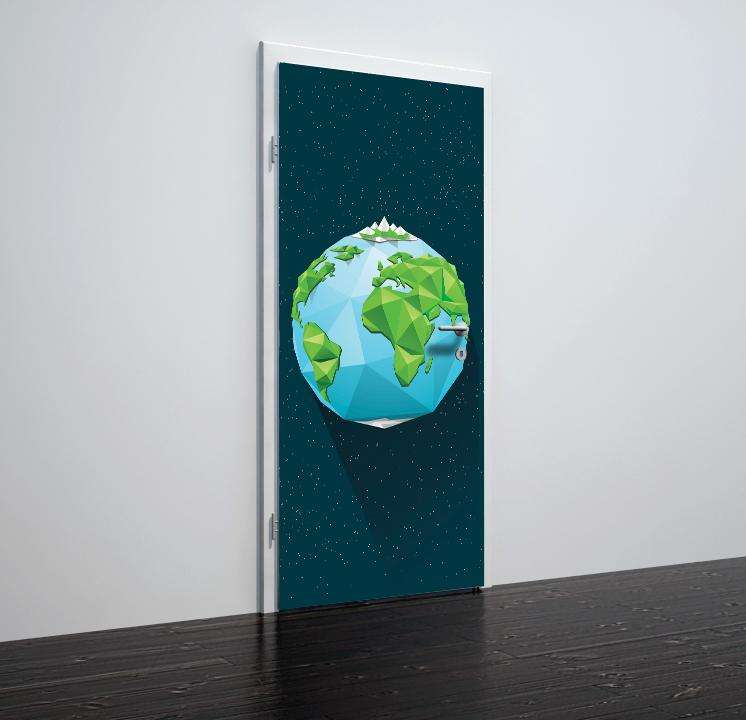 Folija za vrata z motivom earth