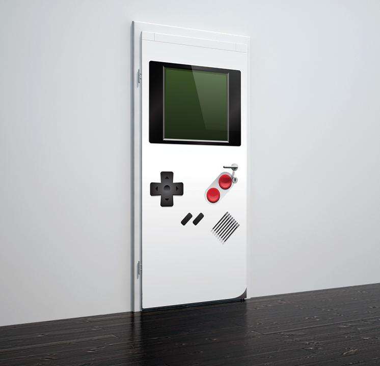 Folija za vrata z motivom gameboy